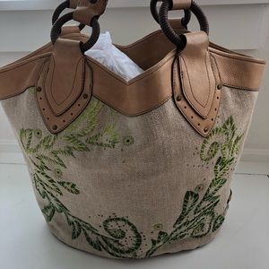 Cole Haan Canvas & Leather Handbag